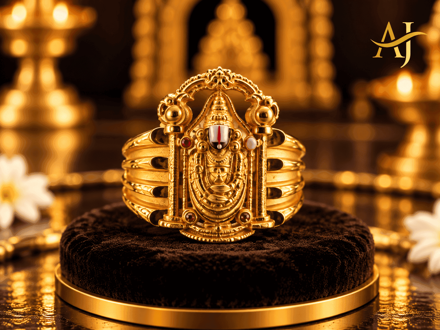 Lord Perumal Divine 22K Gold Ring